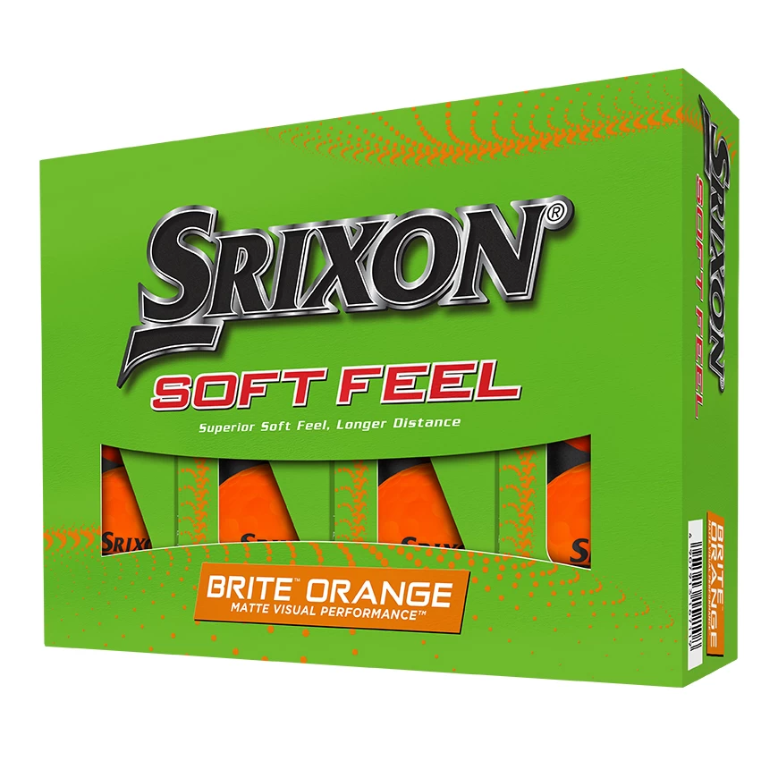 Srixon Soft Feel Brite Orange Golf Balls - 2023 Version 1 Srixon Soft Feel Brite Orange Golf Balls - 2023 Version
