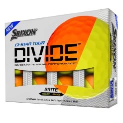 Srixon Q-Star Tour Divide Golf Balls - Yellow/Orange
